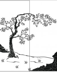 Пескоструйный рисунок Дерево 178
